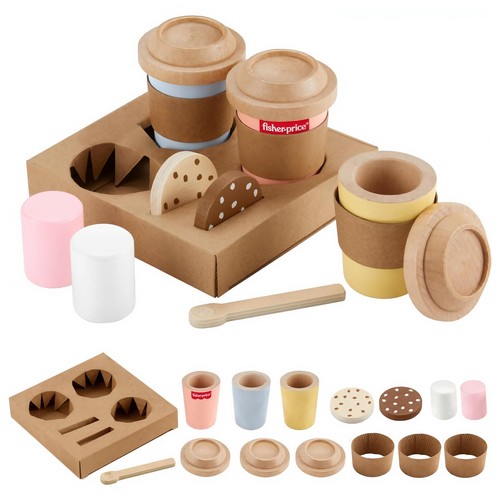 Fisher price wooden coffee - wooden, to